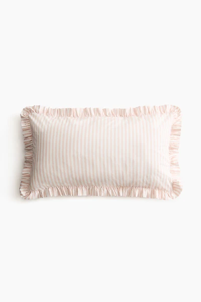 Ruffle-Trimmed Cotton Pillowcase