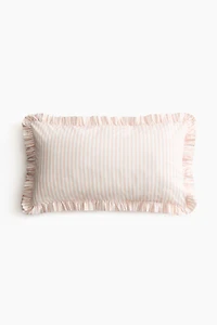 Ruffle-Trimmed Cotton Pillowcase