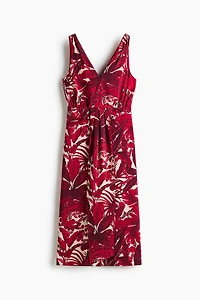 V-Neck Midi Dress