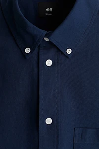 Relaxed-Fit Short-Sleeved Oxford Shirt