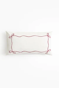 Embroidered Cotton Percale Pillowcase