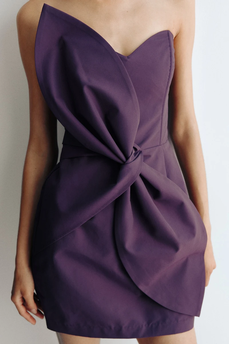 Robe bustier avec détail noué