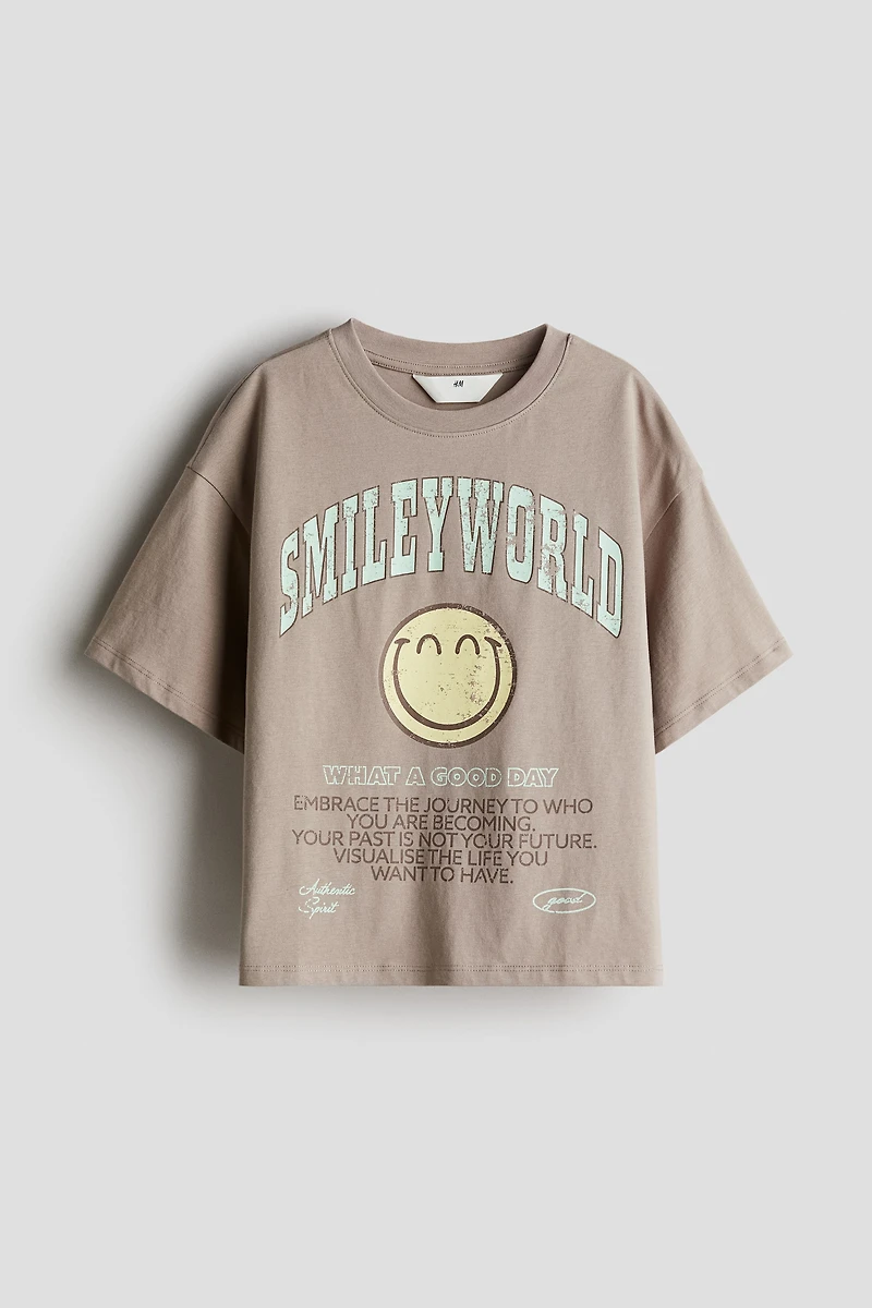 T-shirt en coton imprimé