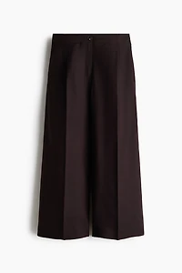 Ankle-Length Linen-Blend Pants