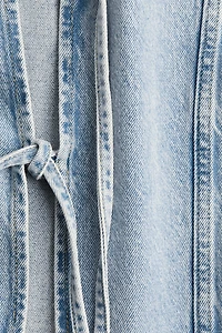 Tie-Front Denim Vest