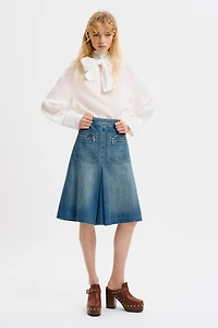 A-Line Denim Skirt