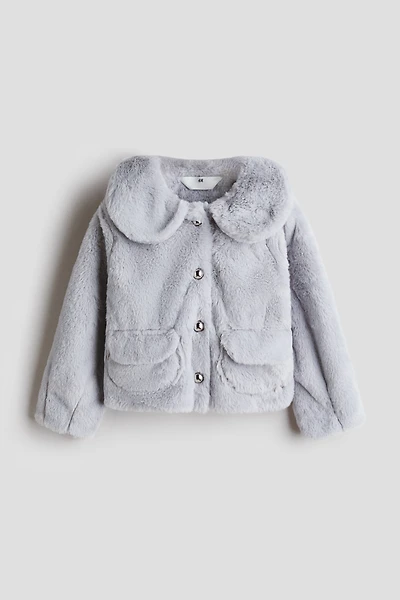 Fluffy Jacket with Collar