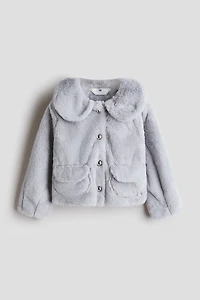 Fluffy Jacket with Collar