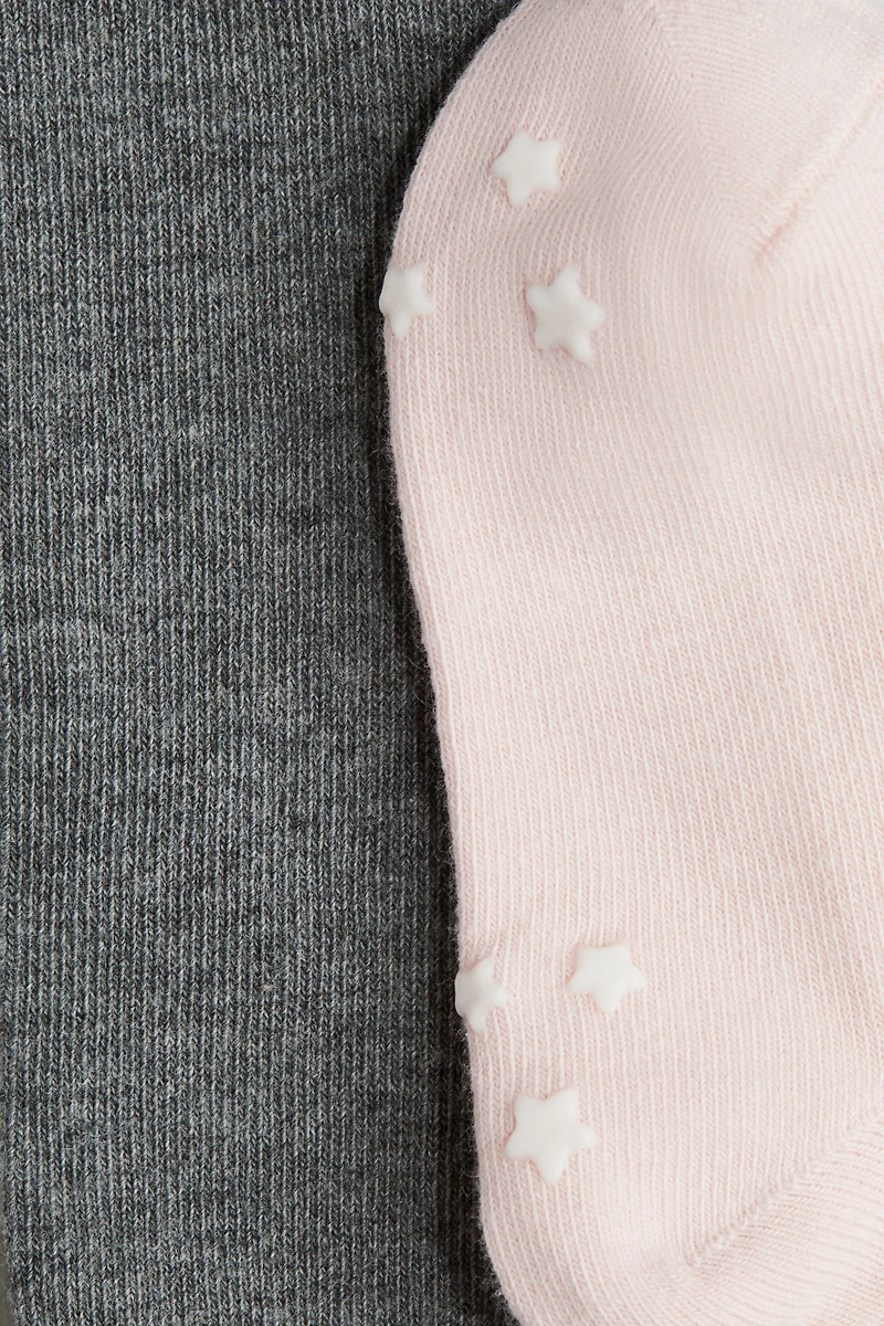 Lot de 2 collants antidérapants en fin tricot