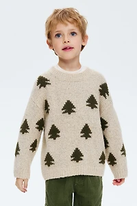 Jacquard-Knit Sweater