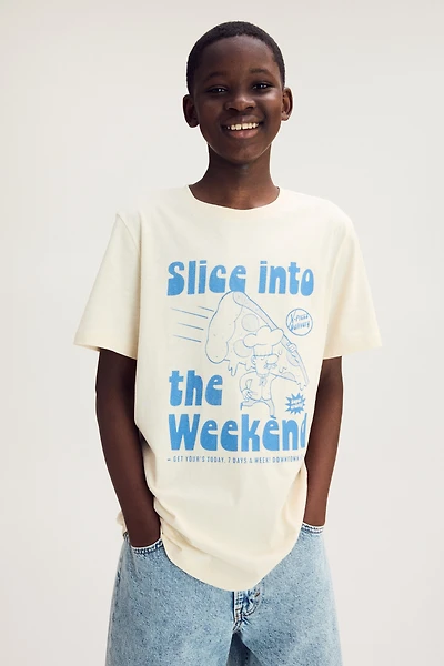 Printed cotton T-shirt