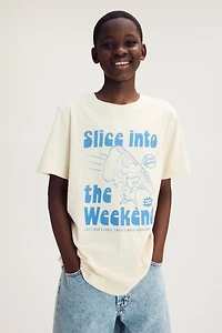 Printed cotton T-shirt