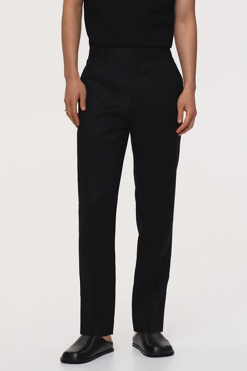 Slim-Fit Linen Suit Pants