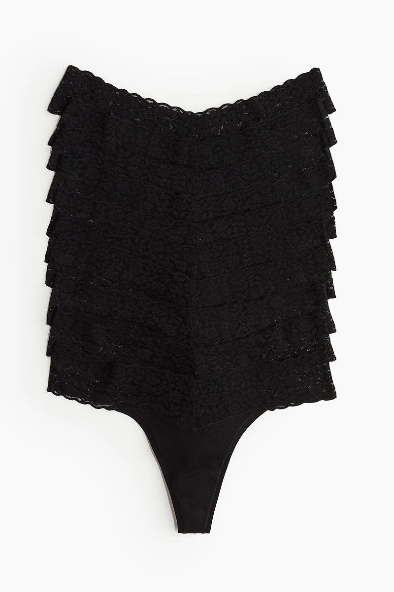 10-pack Lace Thong Briefs