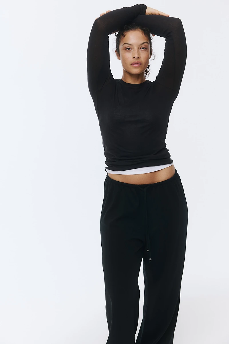 Cotton Drawstring Pants