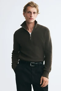 Regular-Fit Half-Zip Sweater