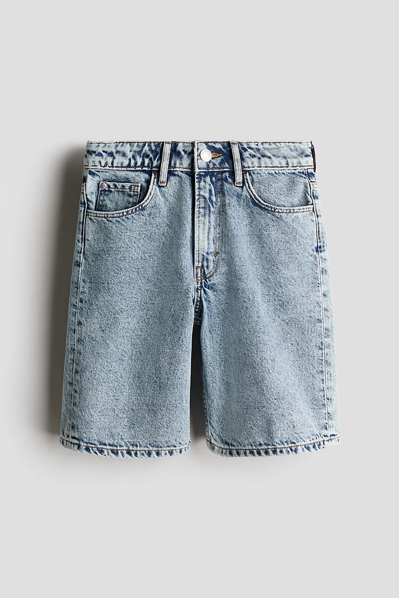 Loose-Fit Denim Shorts