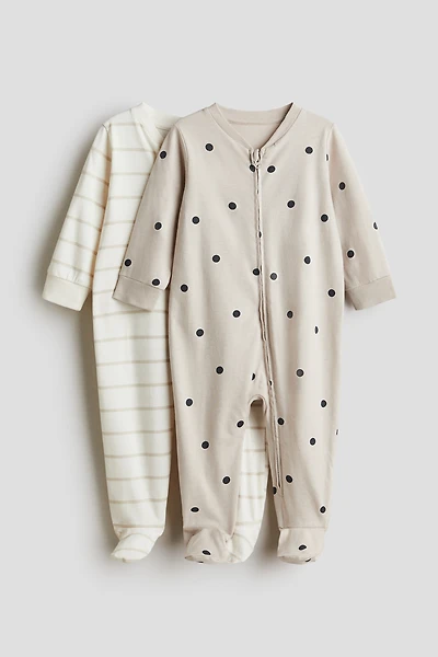 2-pack Zip-up Pajama Jumpsuits