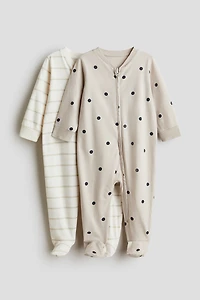 2-pack Zip-up Pajama Jumpsuits