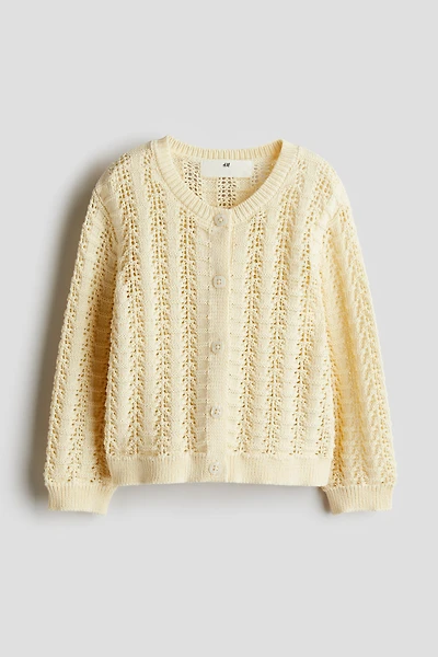 Pointelle-Knit Cardigan