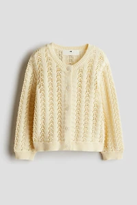Pointelle-Knit Cardigan