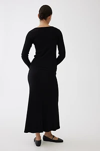 MAMA Ribbed Jersey Top
