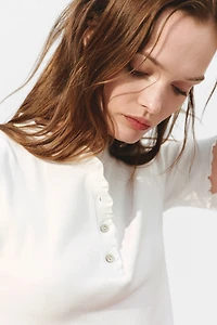 Overlocked Jersey Top