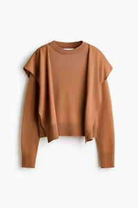 Scarf-Detail Sweater