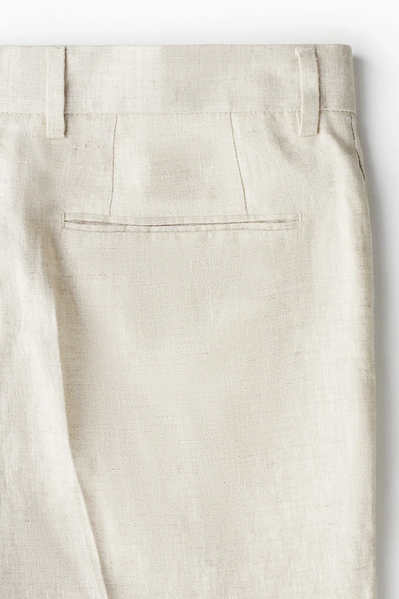 Slim-Fit Linen Suit Pants