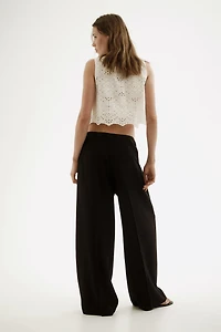 Wide-Leg Dress Pants