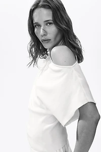 Fine-Knit One-Shoulder Top