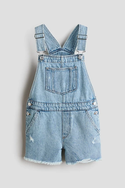 Denim Overall Shorts