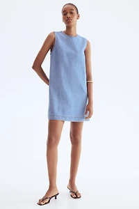 Robe droite en denim