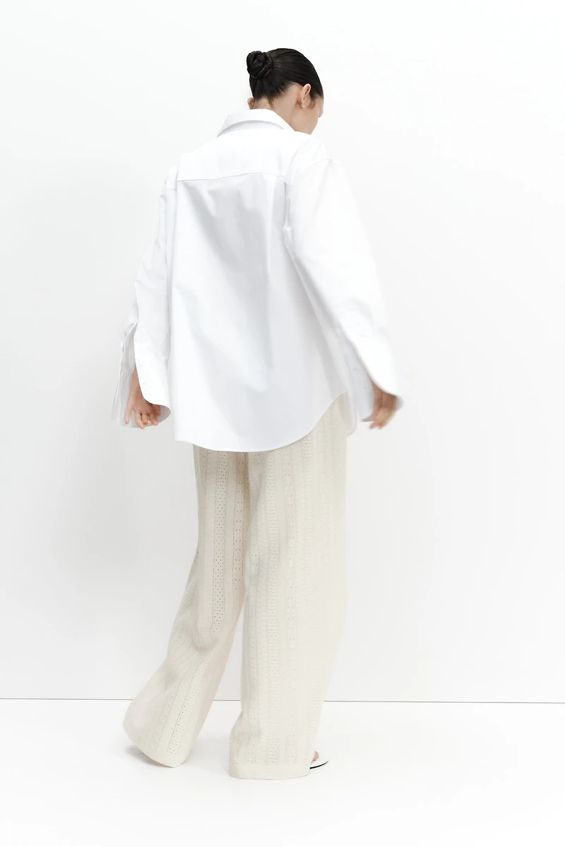 MAMA Lace-Look Jersey Pants