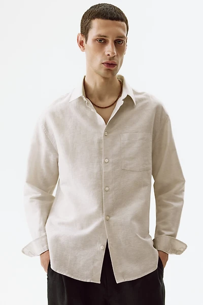 Relaxed-Fit Linen-Blend Shirt