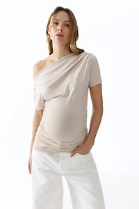 MAMA Haut asymétrique à effet drapé