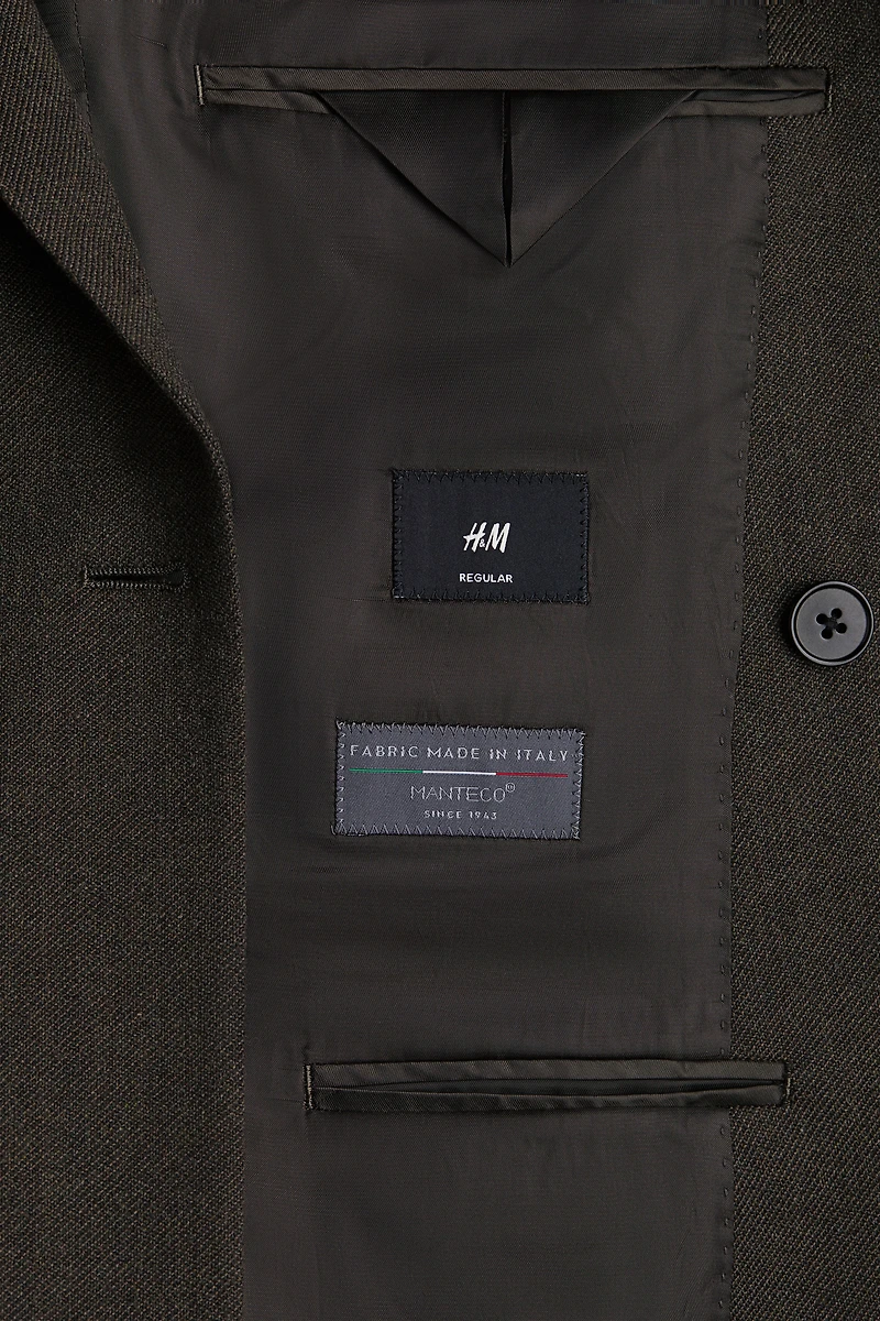 Regular-Fit Wool-Blend Double-Breasted Jacket