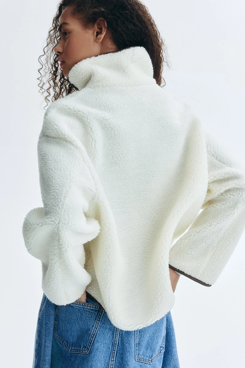 Half-Zip Teddy Fleece Sweatshirt