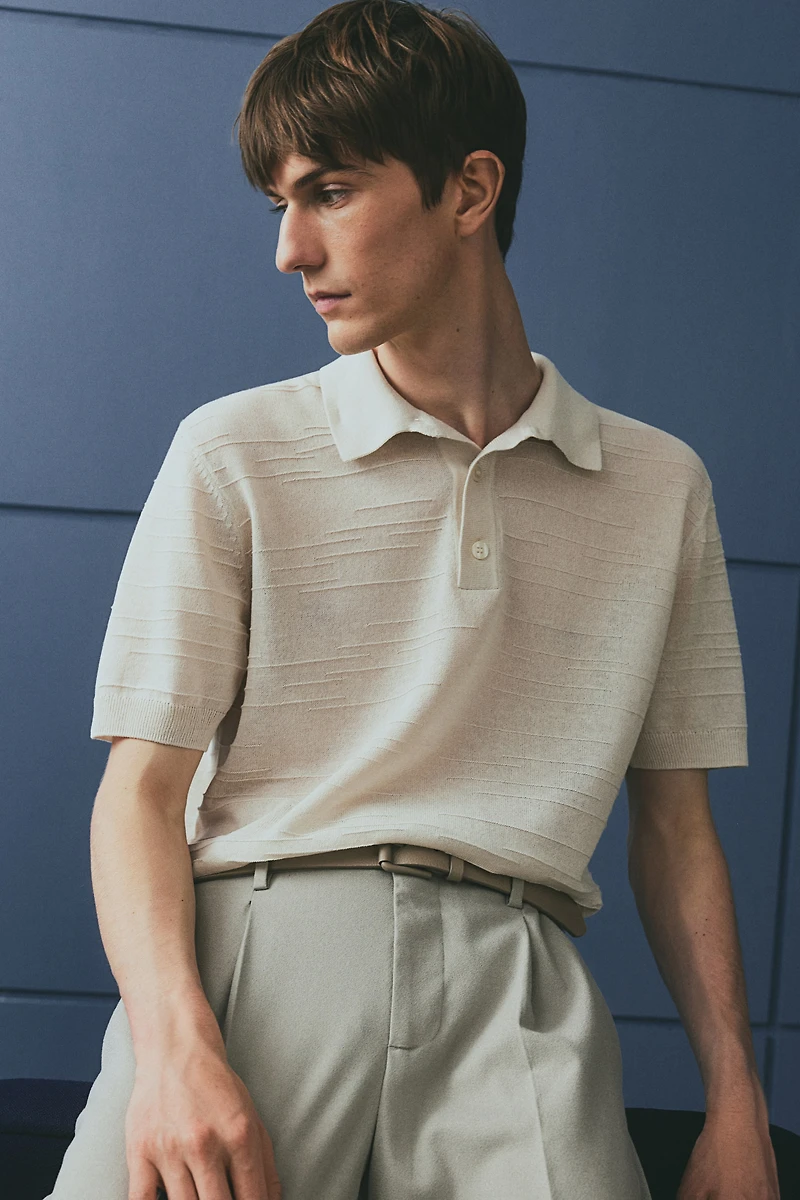 Regular Fit Fine-Knit Polo Shirt