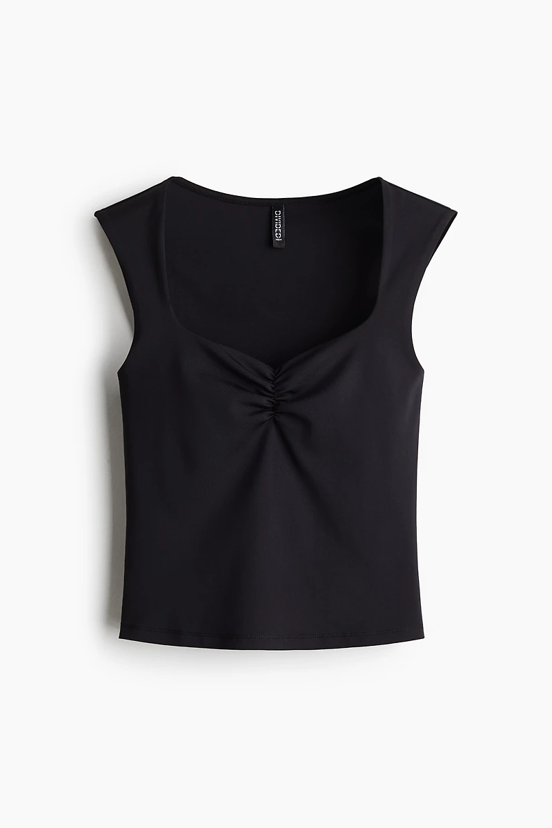 Gathered Sleeveless Top