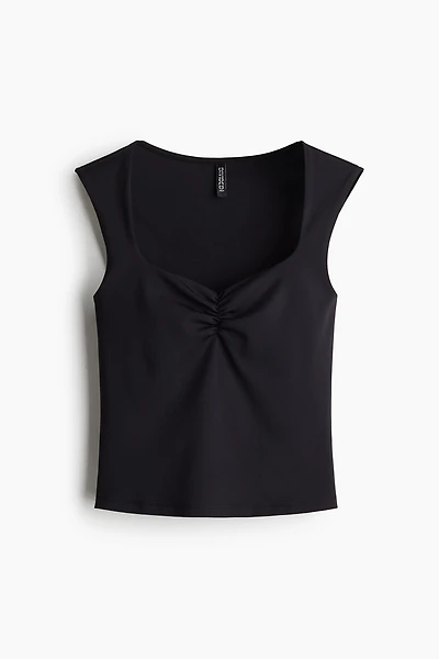 Gathered Sleeveless Top