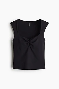Gathered Sleeveless Top