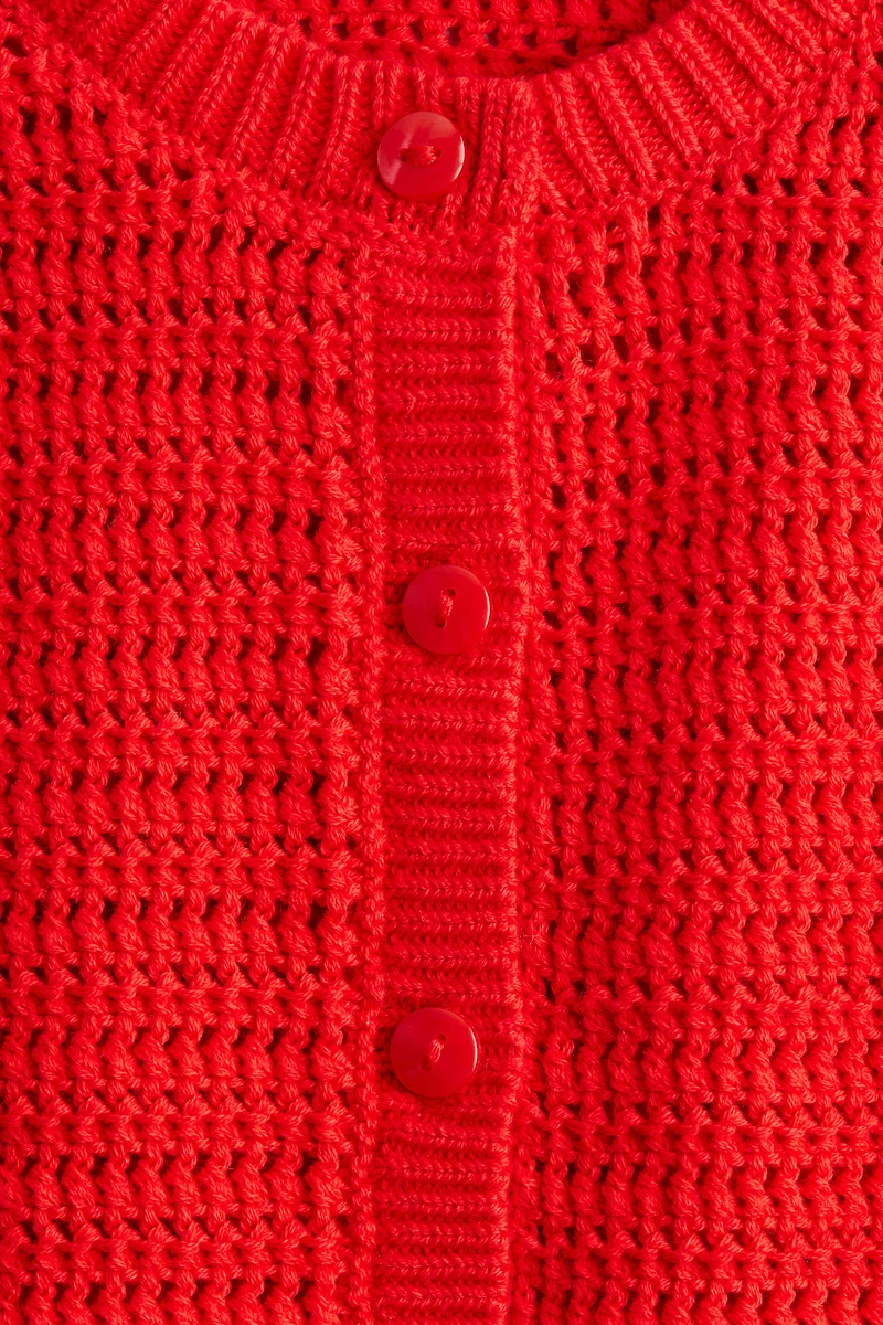 Pointelle-Knit Cardigan