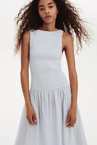 Smocked Seersucker Dress