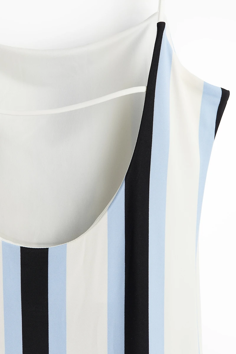 Tie-shoulder-strap Midi Dress