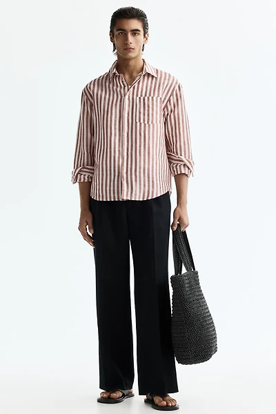Relaxed-Fit Linen-Blend Shirt