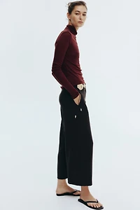 Wide-Leg Ankle-Length Pants