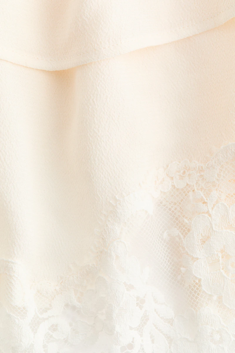 Lace-Trimmed Pajama Top