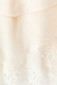 Lace-Trimmed Pajama Top