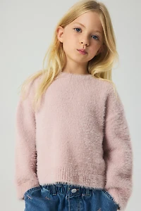 Chandail en fin tricot brossé